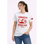 Kadın Türkiye World Cup 2026 Baskılı Tişört Futbol Temalı Forma T-Shirt - Görsel 3