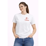 Kadın TÜRKİYE Ay Yıldız Baskılı Taraftar Forma T-Shirt - Görsel 2