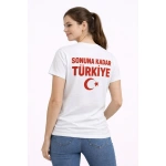 Kadın TÜRKİYE Ay Yıldız Baskılı Taraftar Forma T-Shirt - Görsel 3