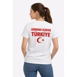 Kadın TÜRKİYE Ay Yıldız Baskılı Taraftar Forma T-Shirt