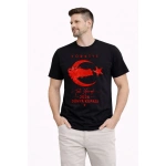 Erkek TÜRKİYE Ay Yıldız Baskılı Taraftar Forma T-Shirt - Görsel 3